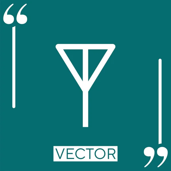 Inverseur Icône Vectorielle Icône Linéaire Ligne Course Modifiable — Image vectorielle
