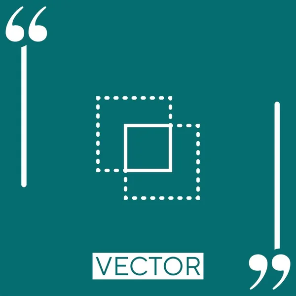 Schnittpunkt Vektorsymbol Lineares Symbol Editierbare Strichlinie — Stockvektor