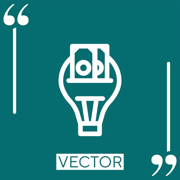 Icono Vector Inversión Icono Lineal Línea Carrera Editable — Vector de stock