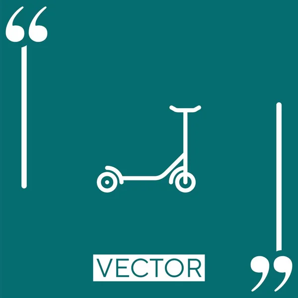 Kick Scooter Icône Vectorielle Icône Linéaire Ligne Course Modifiable — Image vectorielle