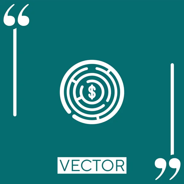Laberinto Vector Icono Icono Lineal Línea Carrera Editable — Archivo Imágenes Vectoriales