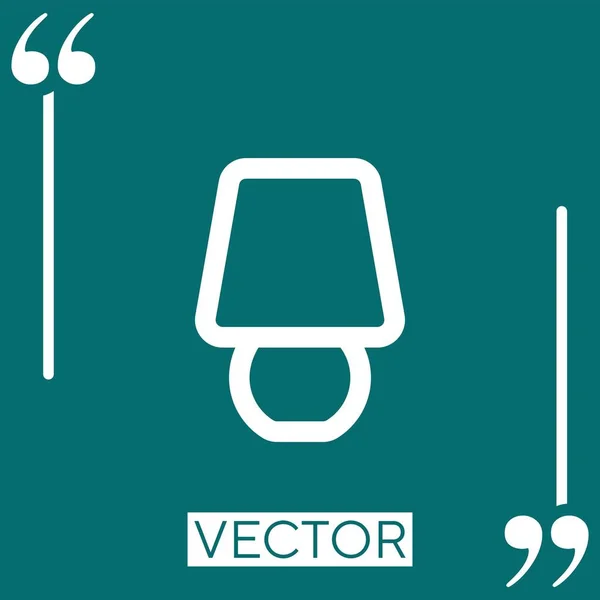 Lampe Mobilier Maison Contour Icône Vectorielle Icône Linéaire Ligne Course — Image vectorielle