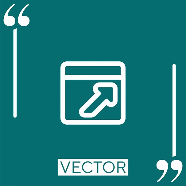 Déconnexion Décrit Icône Vectorielle Bouton Interface Icône Linéaire Ligne Course — Image vectorielle