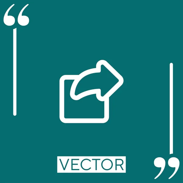 Cerrar Sesión Delineado Botón Cuadrado Con Flecha Derecha Icono Vector — Vector de stock