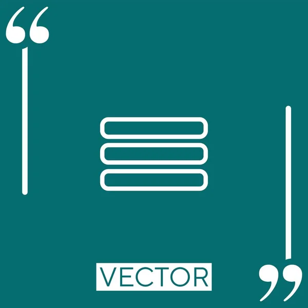 Menu Rectangles Vector Icon Linear Icon Editable Stroke Line — Stock Vector