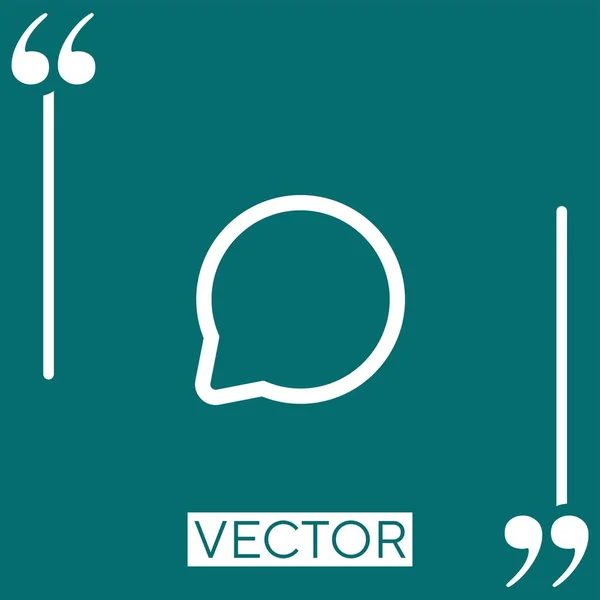 Mensaje Circular Delineado Icono Del Vector Burbuja Del Habla Icono — Vector de stock