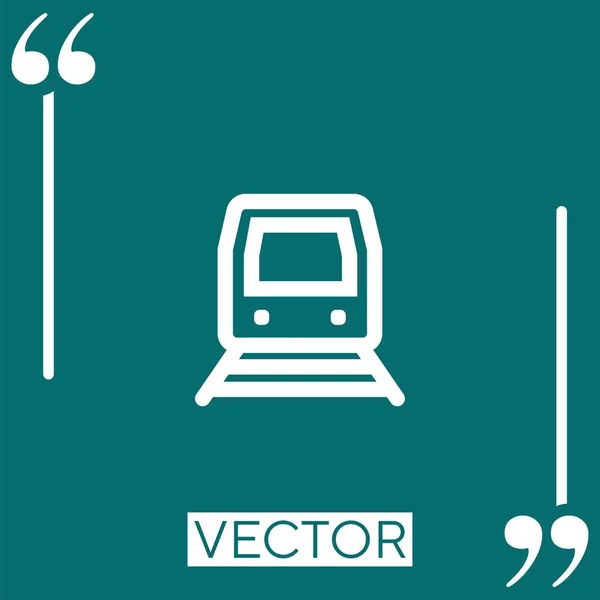 Icône Vectorielle Transport Métro Icône Linéaire Ligne Course Modifiable — Image vectorielle