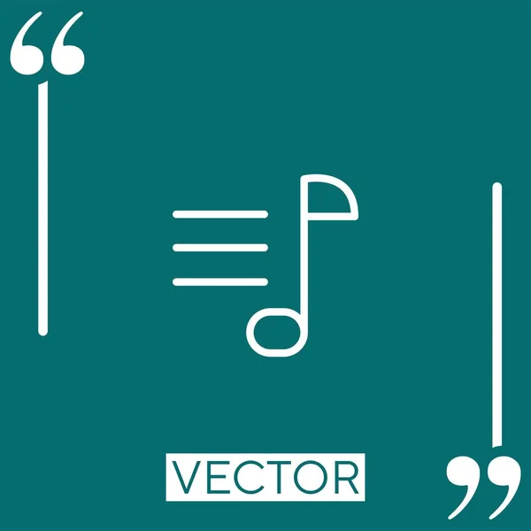 Configuración Música Icono Vectorial Icono Lineal Línea Carrera Editable — Vector de stock