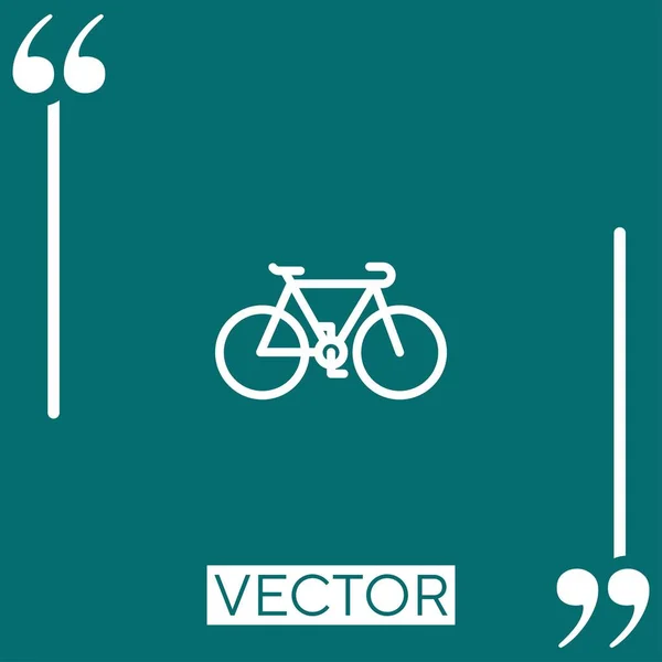 Icona Vettoriale Bicicletta Vecchio Stile Icona Lineare Linea Corsa Modificabile — Vettoriale Stock