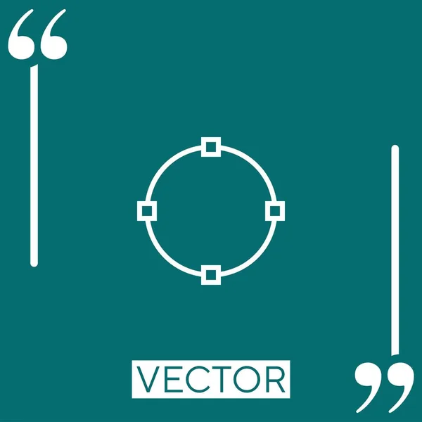 Ícone Vetorial Oval Ícone Linear Linha Curso Editável — Vetor de Stock