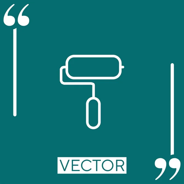 Schilder Roller Vector Icoon Lineair Icoon Aanpasbare Slaglijn — Stockvector