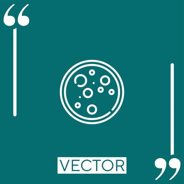 Boîte Pétri Icône Vectorielle Icône Linéaire Ligne Course Modifiable — Image vectorielle