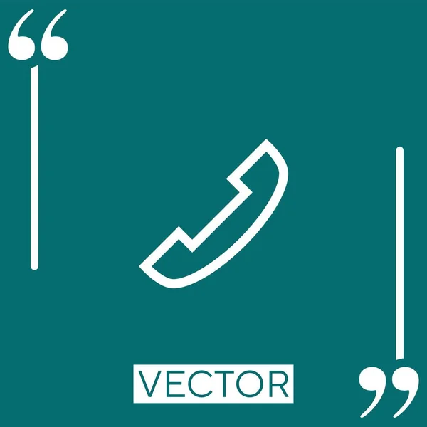 Icono Del Vector Llamada Telefónica — Vector de stock