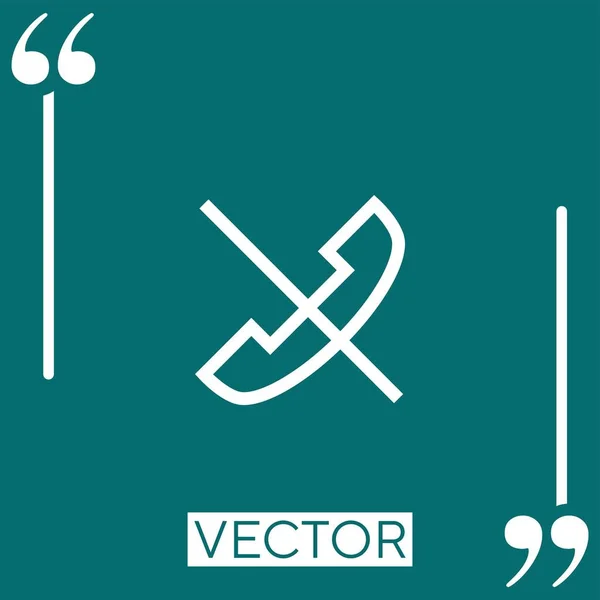 Ícone Vetor Chamada Telefônica Ícone Linear Linha Curso Editável — Vetor de Stock