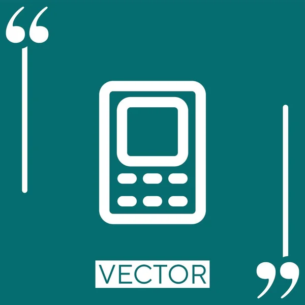 Telefoon Overzicht Vector Pictogram — Stockvector