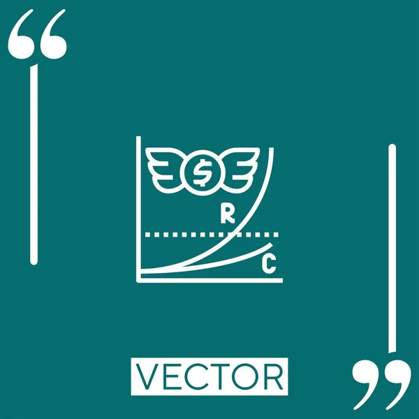 Ganancias Vector Icono Icono Lineal Línea Carrera Editable — Vector de stock