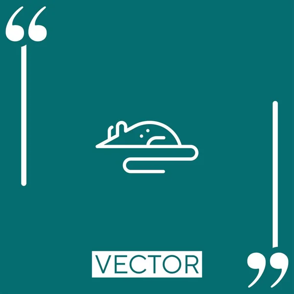 Ícone Vetor Rato Ícone Linear Linha Curso Editável — Vetor de Stock