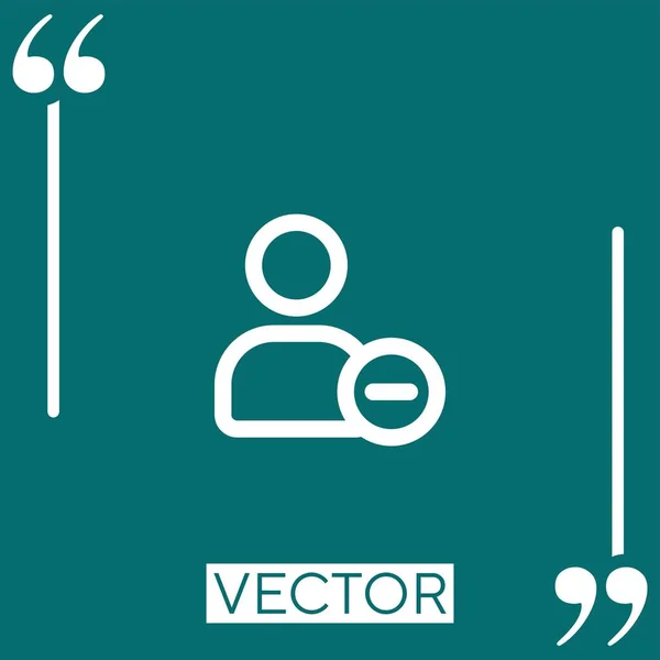 Remove Person Outlined Interfaz Button Vector Icon Icono Lineal Línea — Vector de stock