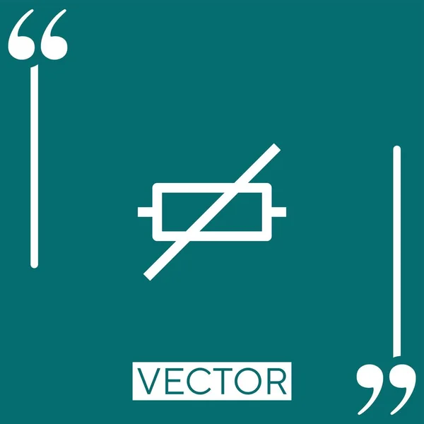 Icône Vectorielle Résistance Icône Linéaire Ligne Course Modifiable — Image vectorielle