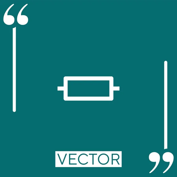 Resistor Vector Icon Icono Lineal Línea Carrera Editable — Vector de stock