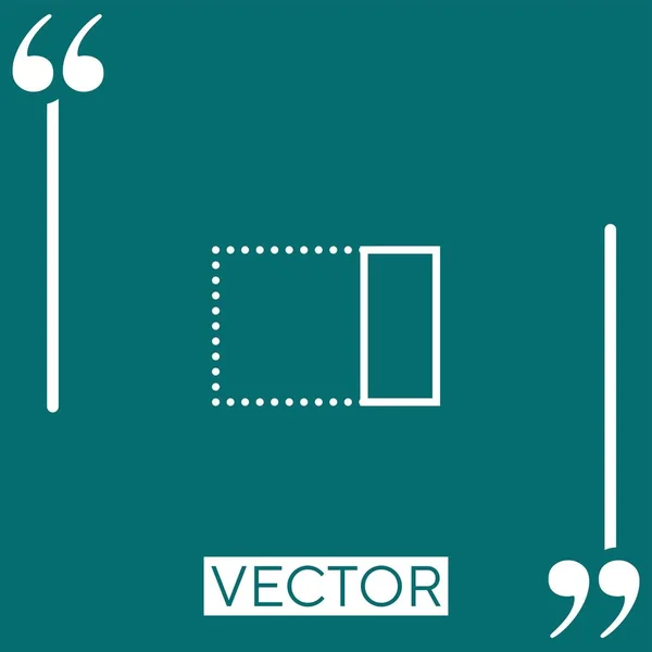 Icône Vectorielle Alignement Droite Icône Linéaire Ligne Course Modifiable — Image vectorielle