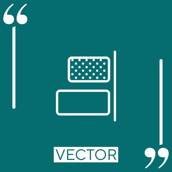 Right Alignment Vector Icon Linear Icon Editable Stroke Line — Stock Vector