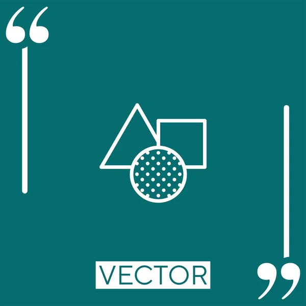 Formen Vektorsymbol Lineares Symbol Editierbare Strichlinie — Stockvektor