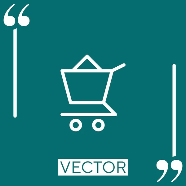 Carrito Compras Vector Icono — Vector de stock