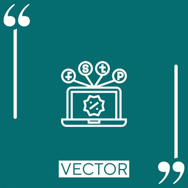Vektor Symbol Lineares Symbol Für Soziale Netzwerke Editierbare Strichlinie — Stockvektor