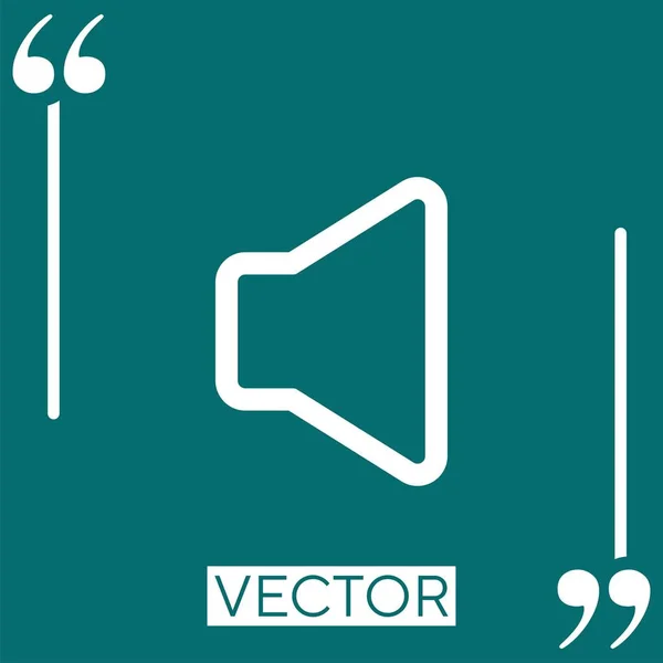 Lautsprecher Umreißen Vektorsymbol Lineares Symbol Editierbare Strichlinie — Stockvektor