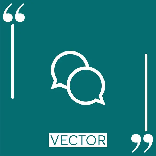 Icono Del Vector Burbuja Voz Icono Lineal Línea Carrera Editable — Vector de stock