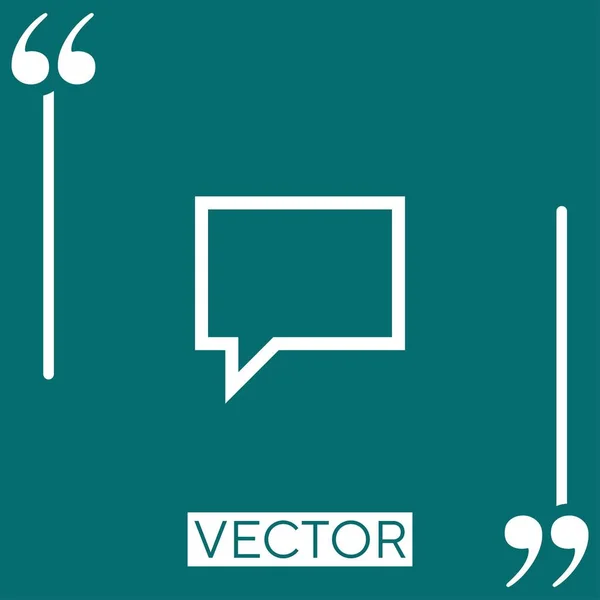 Icono Del Vector Burbuja Voz Icono Lineal Línea Carrera Editable — Archivo Imágenes Vectoriales