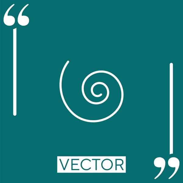 Спиральный Векторный Значок Линейный Значок Редактируемая Линия Хода — стоковый вектор