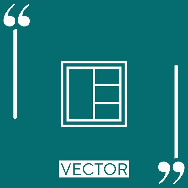 Ícone Vetorial Quadrado Ícone Linear Linha Curso Editável — Vetor de Stock