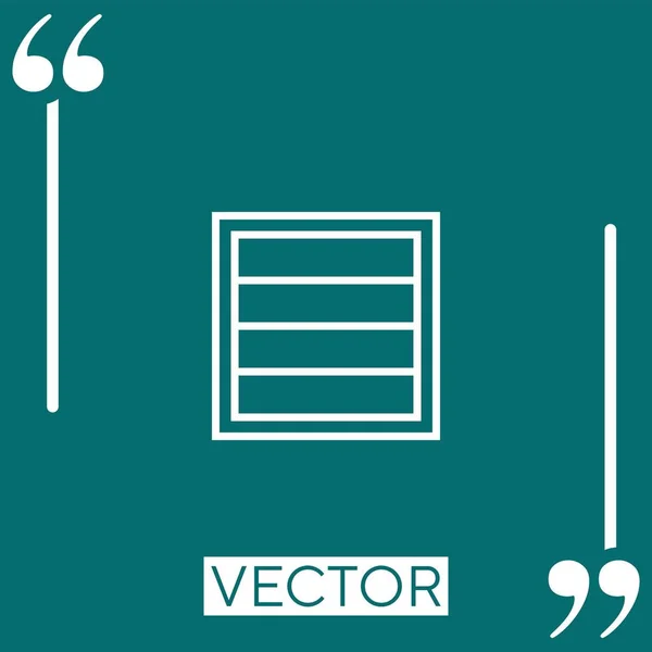 Icono Vector Cuadrado Icono Lineal Línea Carrera Editable — Vector de stock