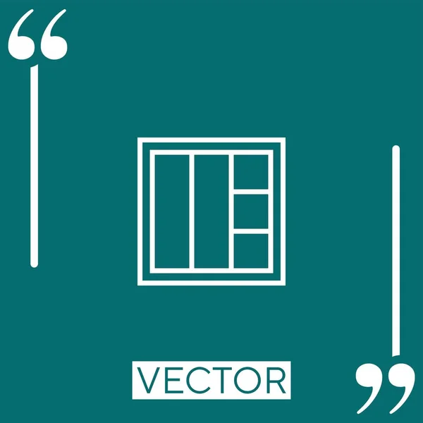 Quadratisches Vektorsymbol Lineares Symbol Editierbare Strichlinie — Stockvektor