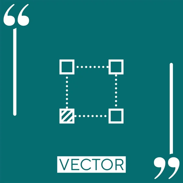 Icono Vector Cuadrado Icono Lineal Línea Carrera Editable — Archivo Imágenes Vectoriales