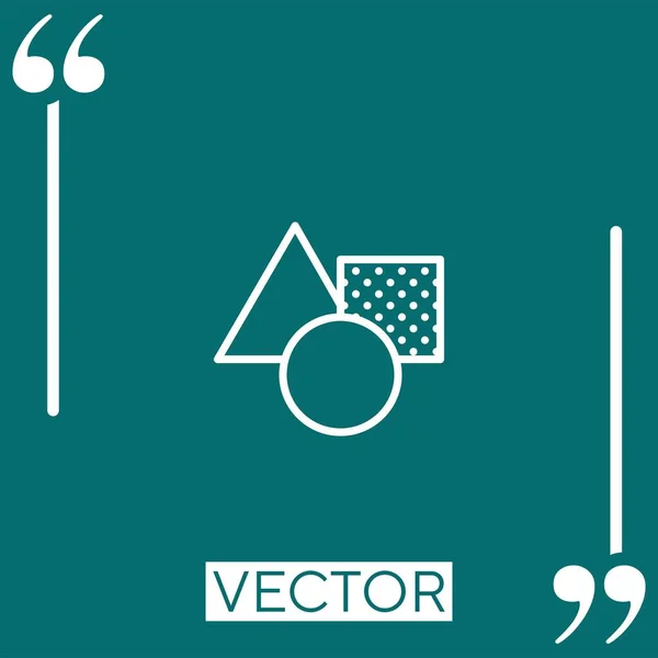 Ícone Vetorial Quadrado Ícone Linear Linha Curso Editável — Vetor de Stock