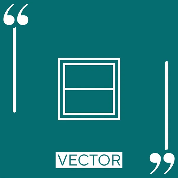 Ícone Vetorial Quadrado Ícone Linear Linha Curso Editável — Vetor de Stock