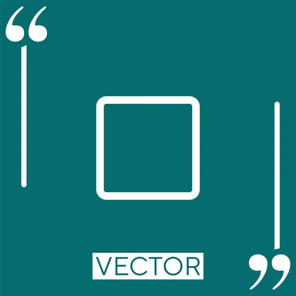 Square Outline Vector Icon — Stock Vector