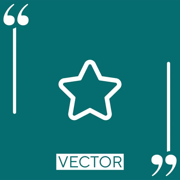 Stern Der Favoriten Umreißt Vektorsymbol Lineares Symbol Editierbare Strichlinie — Stockvektor
