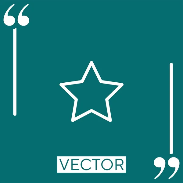 Icono Vector Forma Estrella Icono Lineal Línea Carrera Editable — Vector de stock