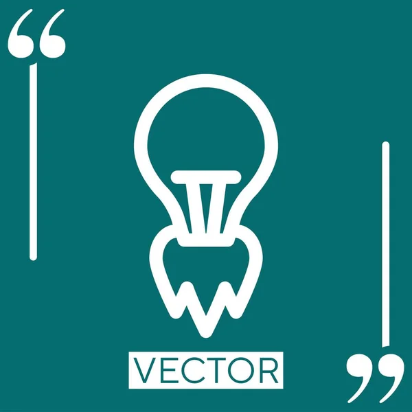 Spouštěcí Kreativní Vektorová Ikona Lineární Ikona Upravitelná Čára Tahu — Stockový vektor