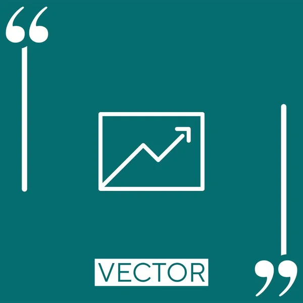 Ícone Vetorial Estatístico Ícone Linear Linha Curso Editável — Vetor de Stock