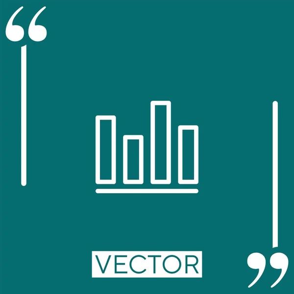 Статистика Векторный Значок Линейный Значок Редактируемая Линия Хода — стоковый вектор