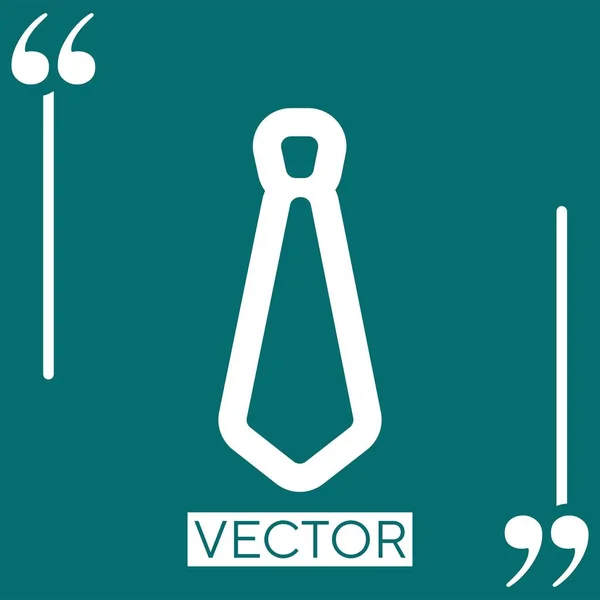 Cravate Icône Vectorielle Tissu Masculin Icône Linéaire Ligne Course Modifiable — Image vectorielle