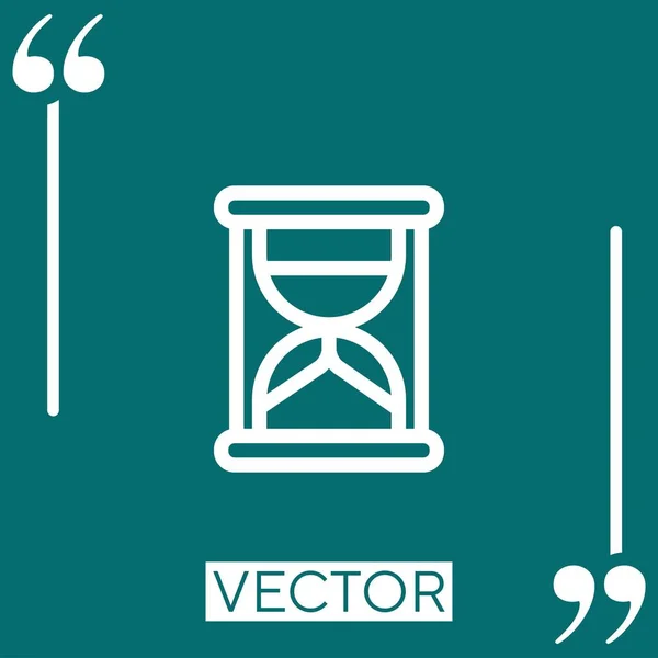 Icono Vector Tiempo Icono Lineal Línea Carrera Editable — Vector de stock