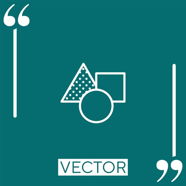 Dreieck Vektorsymbol Lineares Symbol Editierbare Strichlinie — Stockvektor