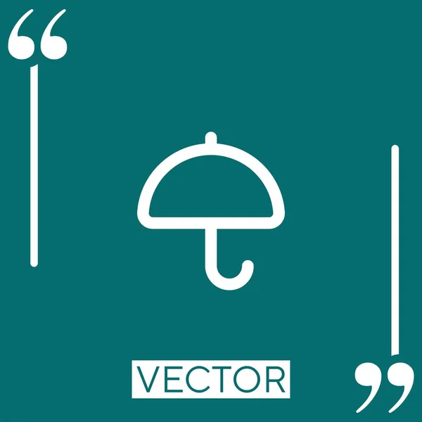 Schirm Öffnete Umrissenes Schutzwerkzeug Vektor Symbol Lineares Symbol Editierbare Strichlinie — Stockvektor
