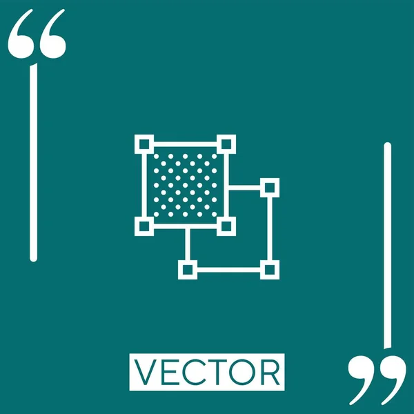 Ungroup Vector Icon Ícone Linear Linha Curso Editável — Vetor de Stock